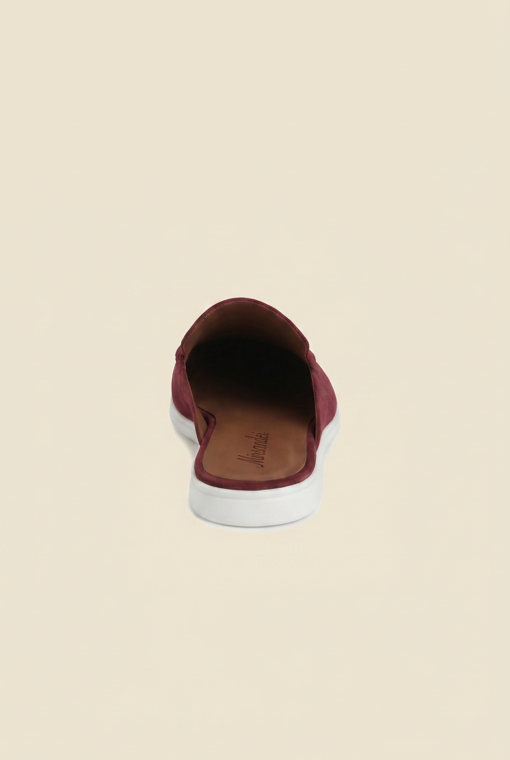 Yacht Loafer Suede Mule Light Burgundy
