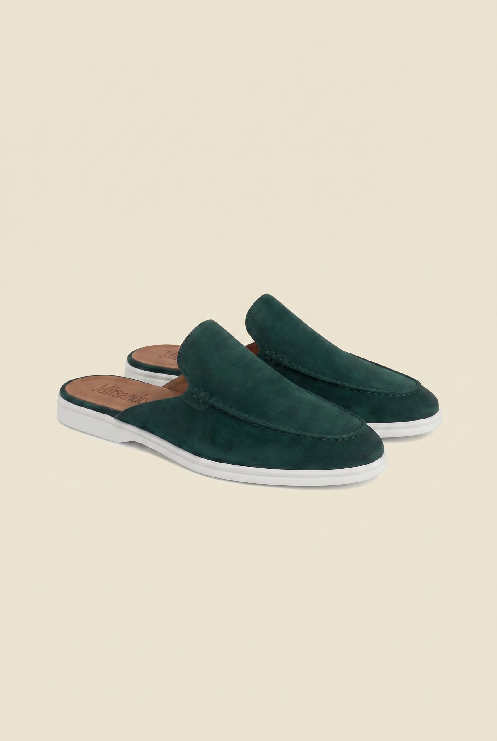Yacht Loafer Suede Mule Forest Green