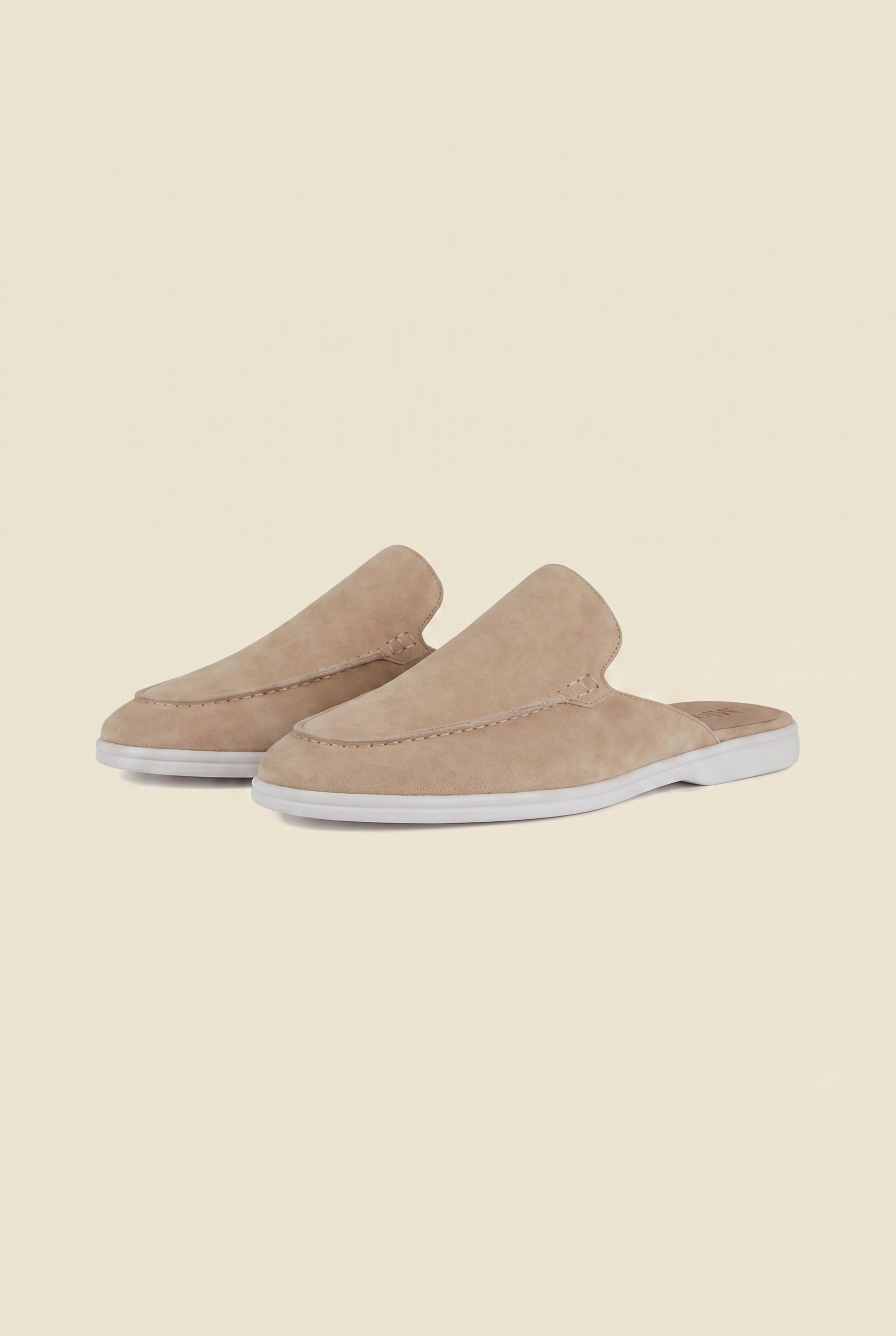 Yacht Loafer Suede Mule Beige