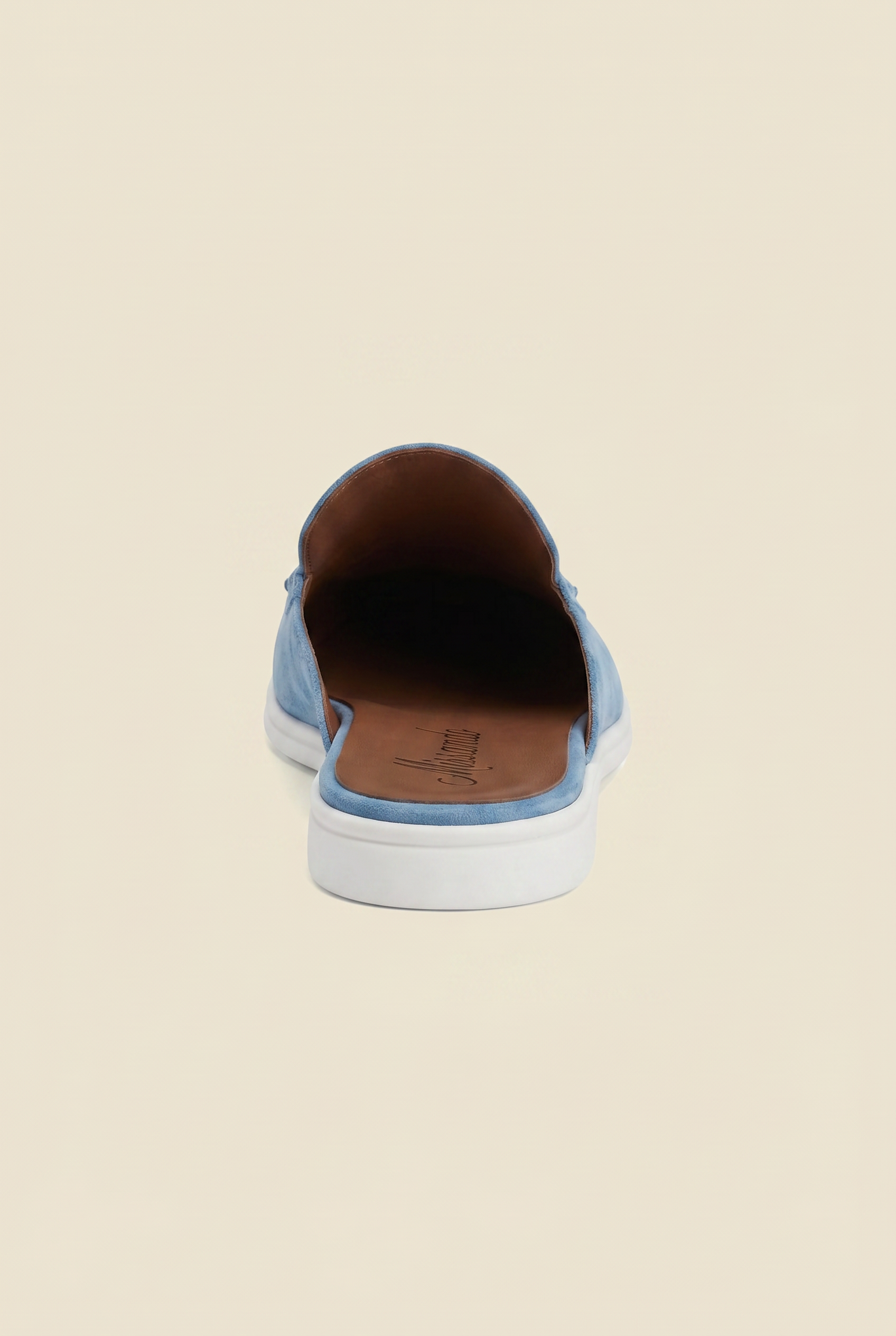 Yacht Loafer Suede Mule Light Blue
