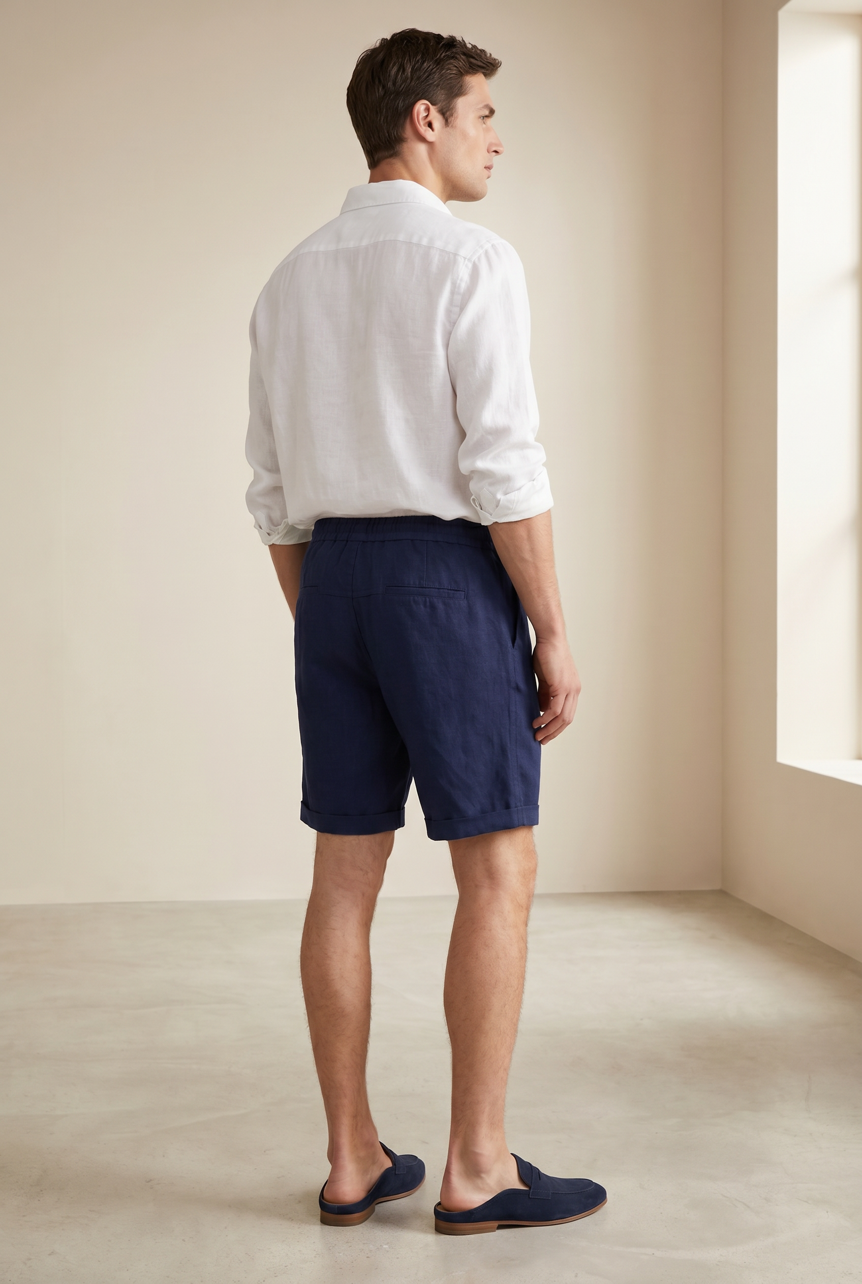 Mirsando Linen Short Navy