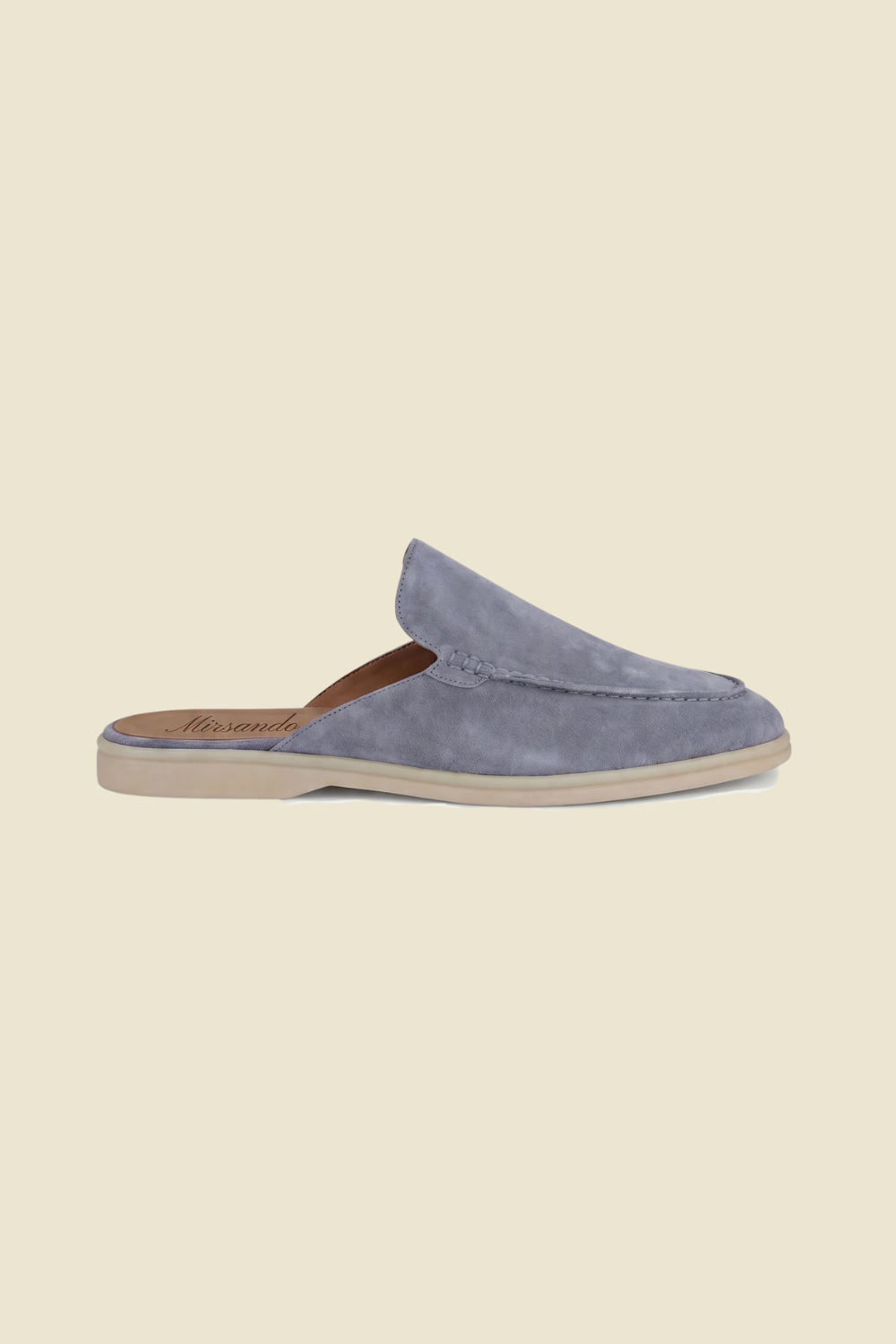 Yacht Loafer Suede Mule Baby Blue