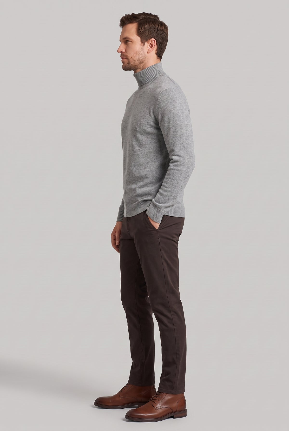 Mirsino Mongolian Cashmere Sweater Light Grey