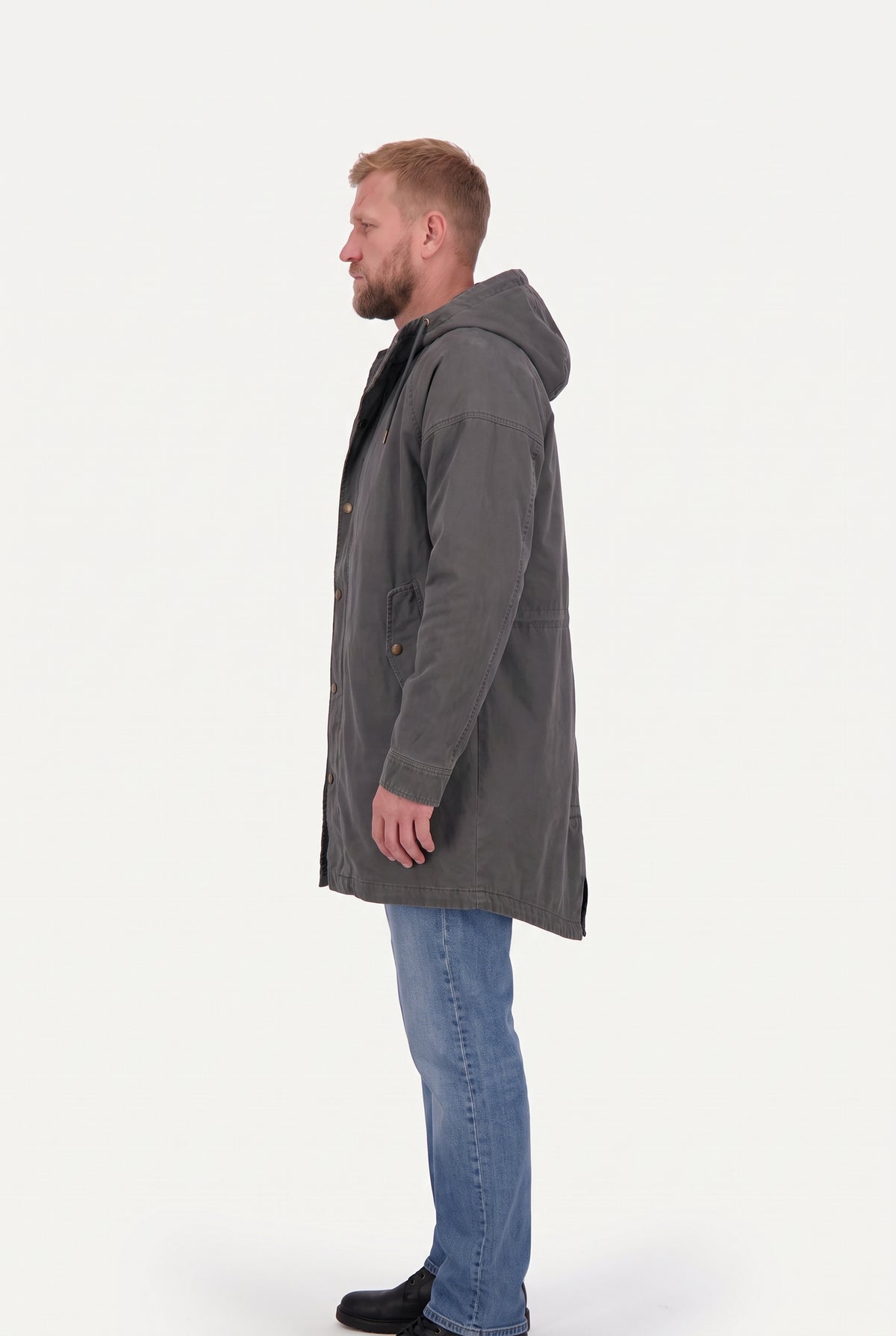 Mirsino Military Style Parka Grey