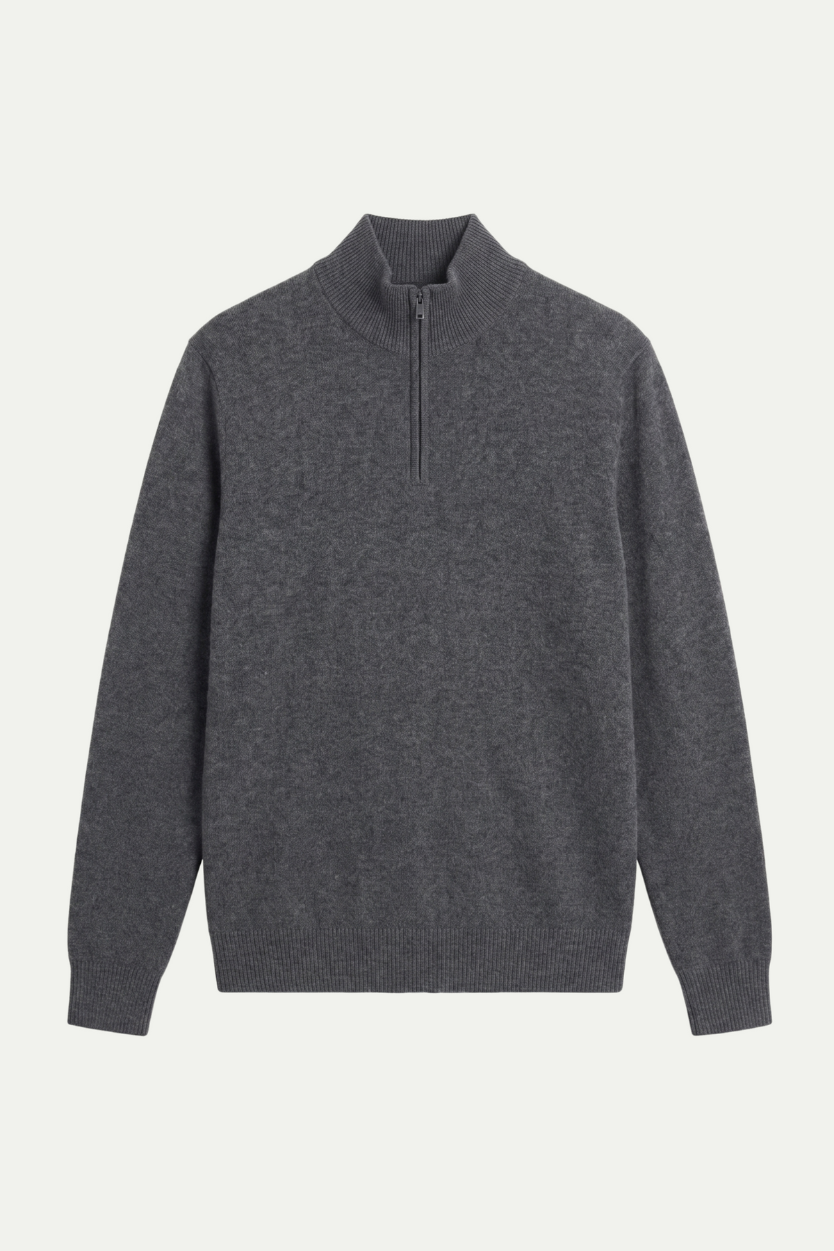 Mirsino Finest Cashmere 1/4 Zip Jumper - Grey