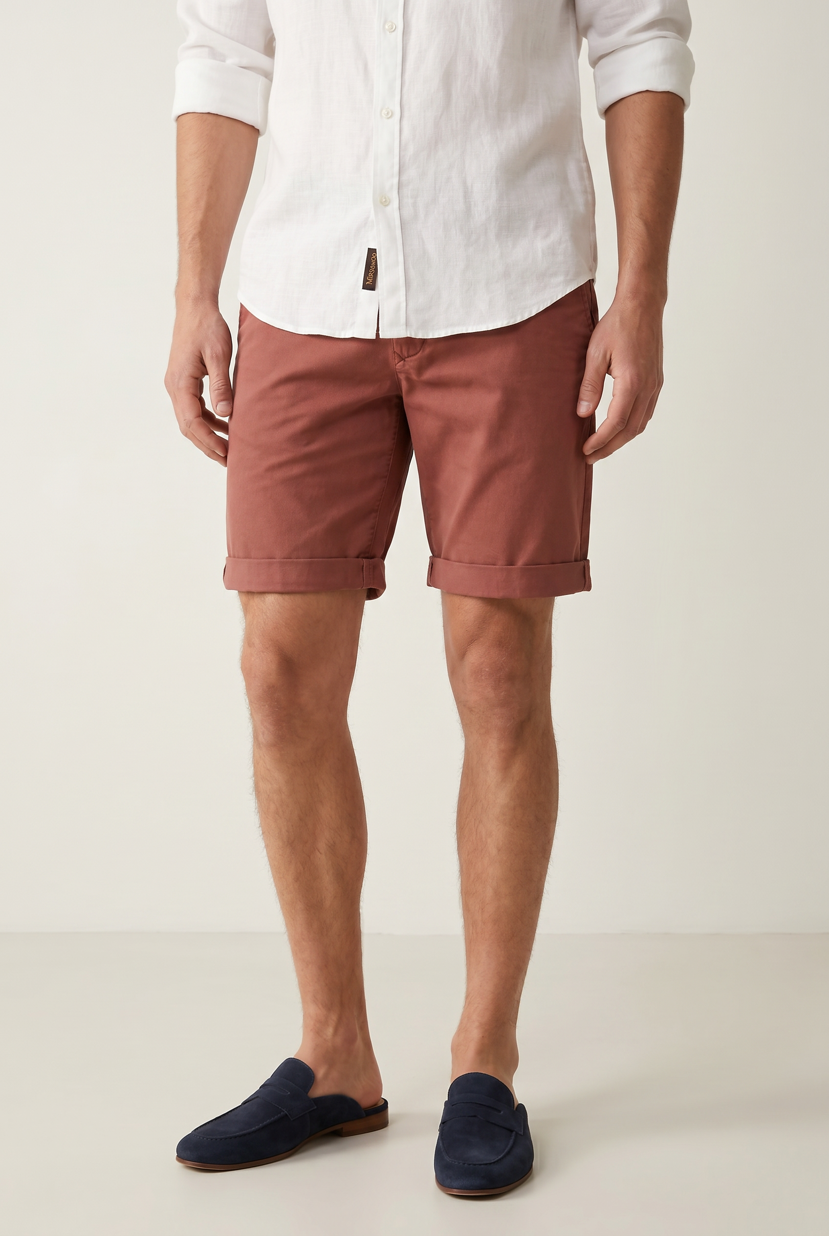 Dario™ Tailored Bermuda Shorts Orange