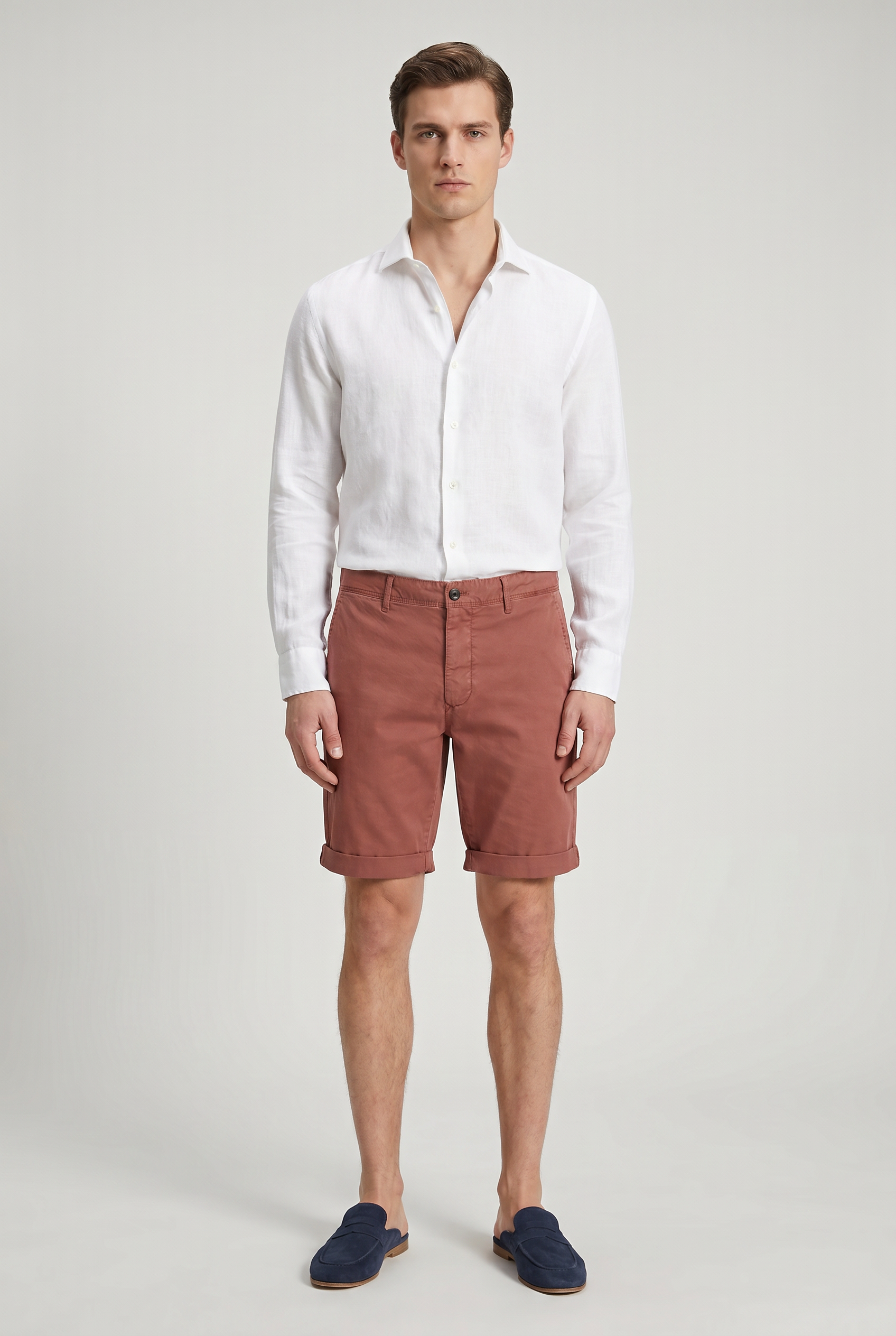 Dario™ Tailored Bermuda Shorts Orange