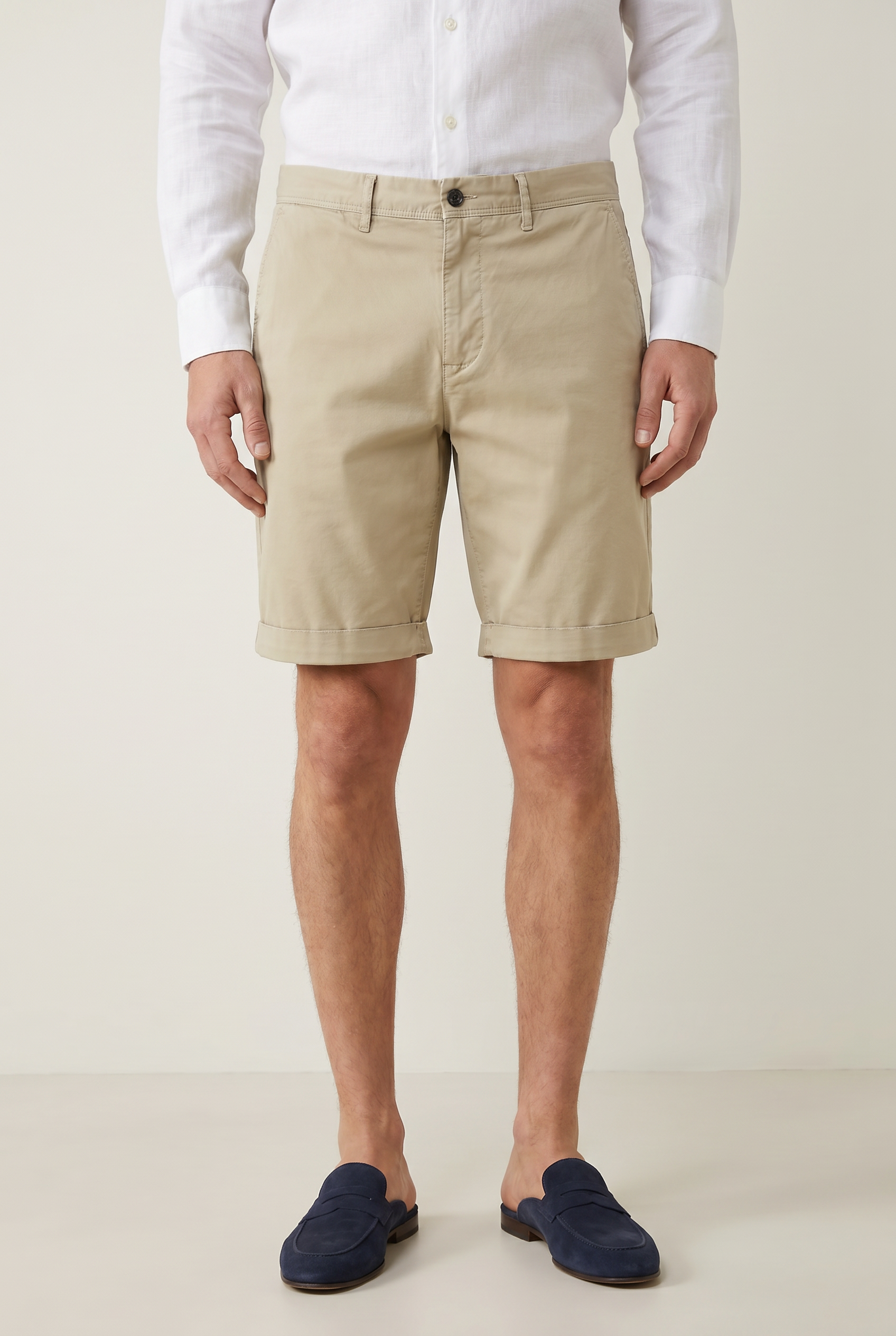 Dario™ Tailored Bermuda Shorts Beige