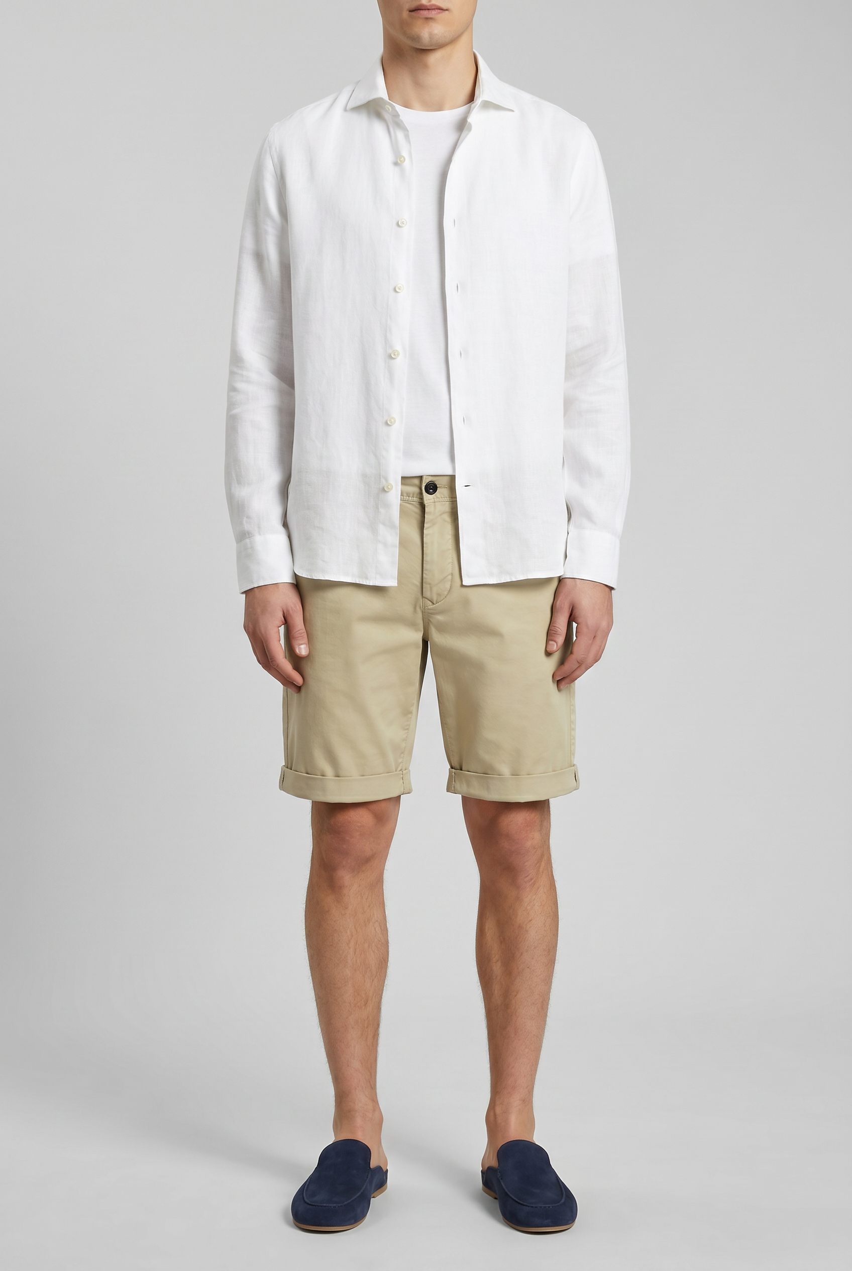 Dario™ Tailored Bermuda Shorts Beige