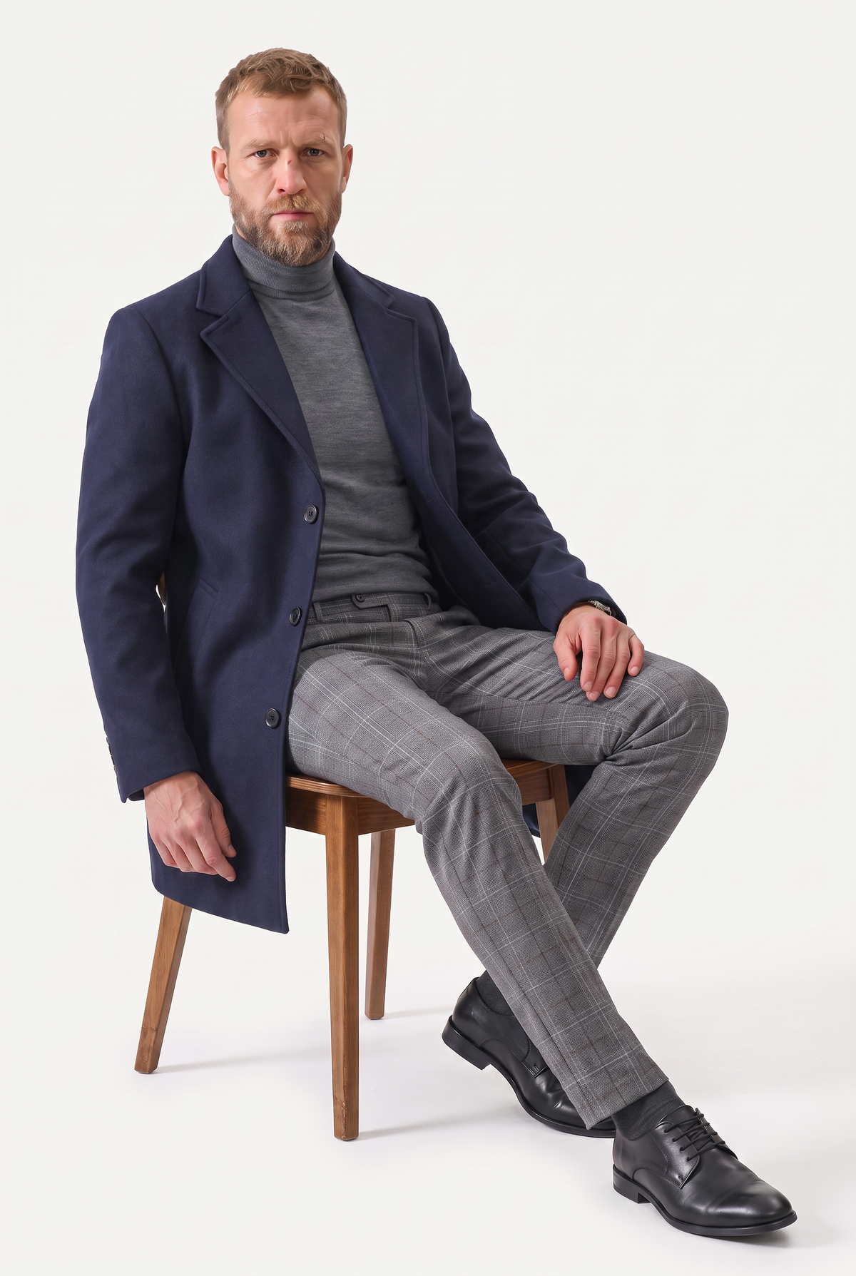 Mirsino Buckle King Jacket Navy