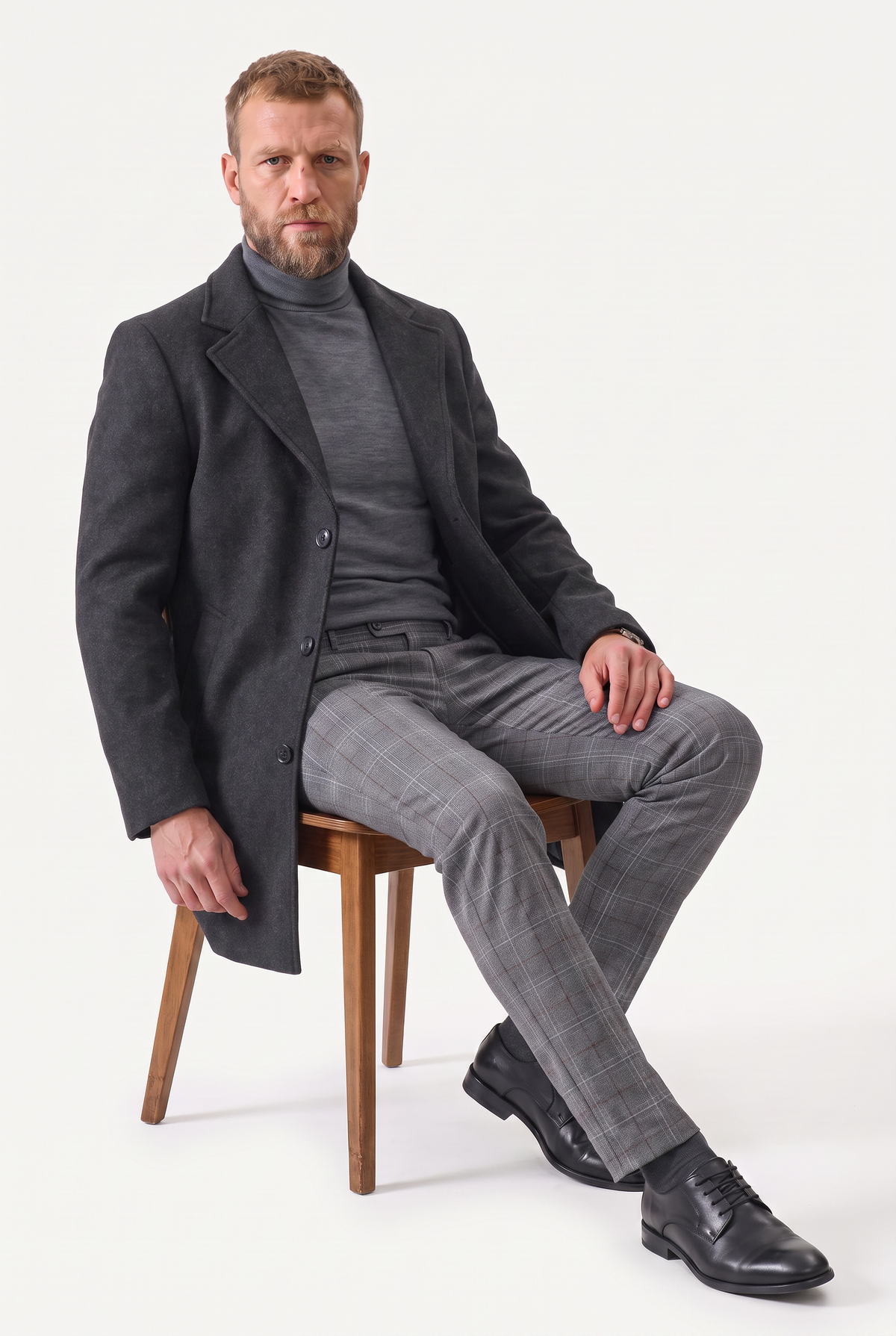 Mirsino Buckle King Jacket Dark Grey