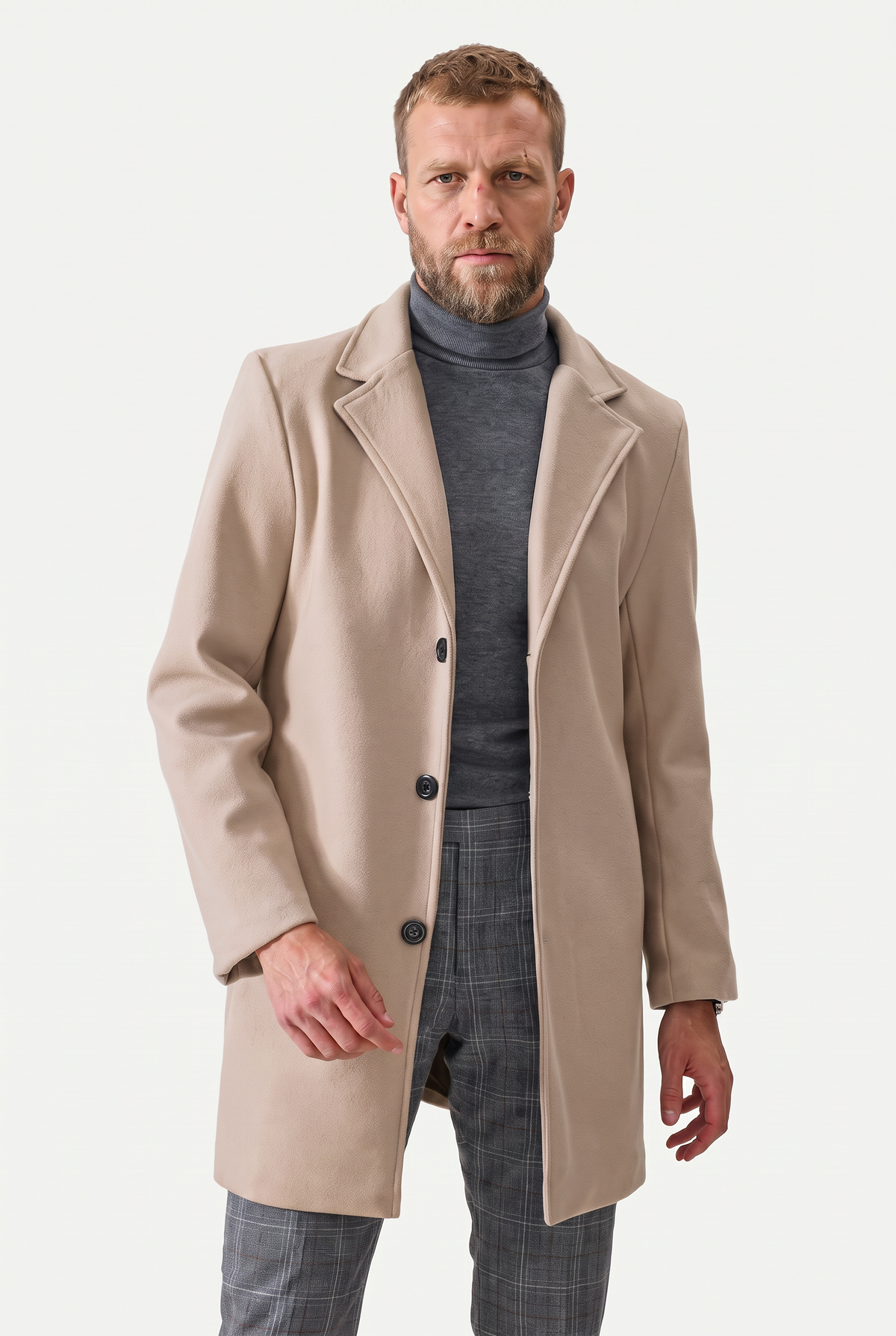 Mirsino Buckle King Jacket Beige
