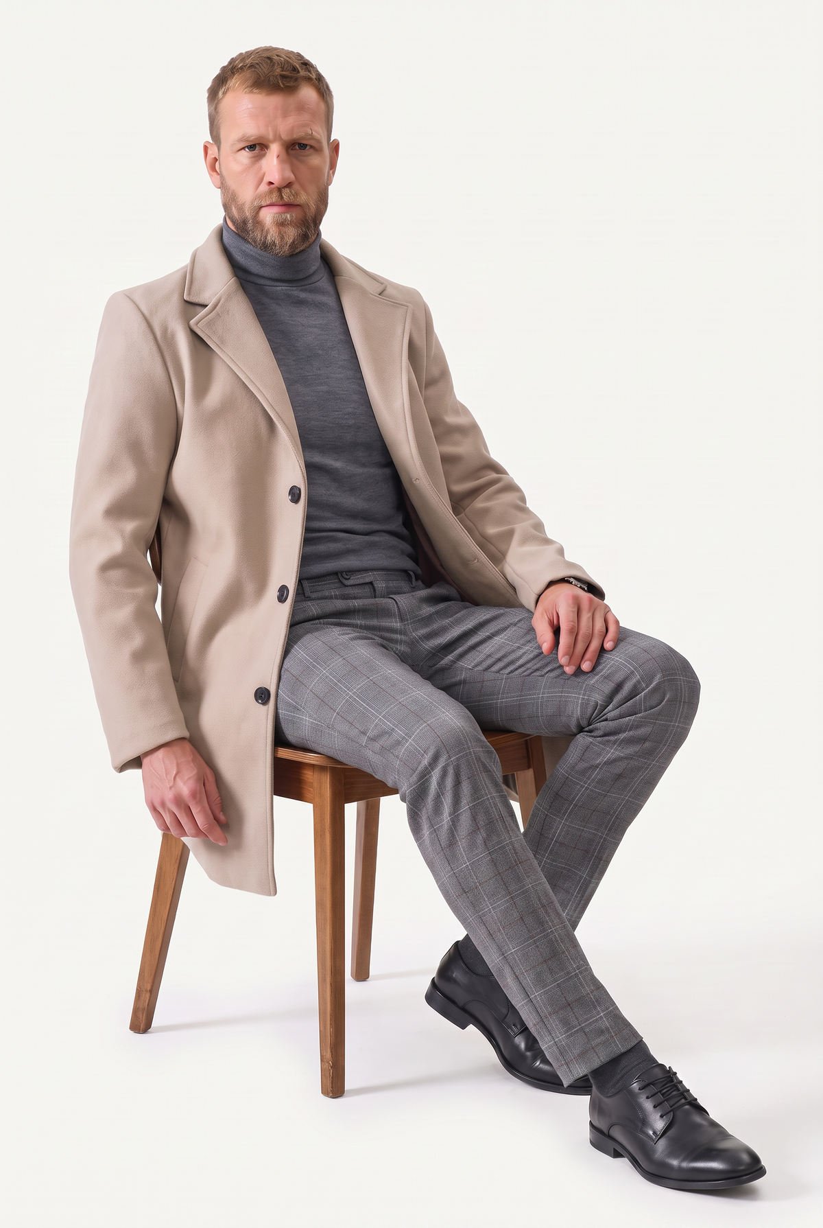 Mirsino Buckle King Jacket Beige