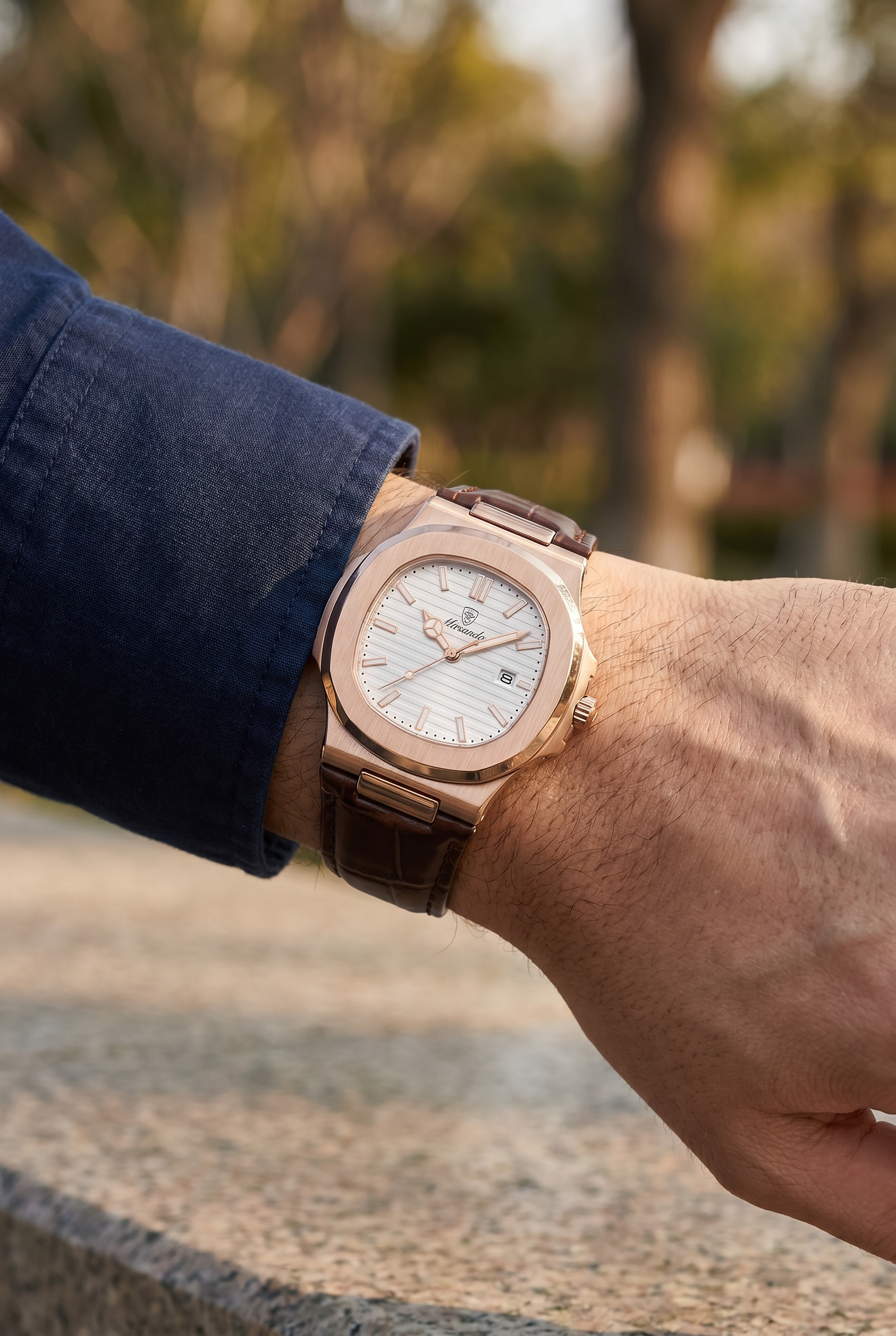 Lisbon Leather Watch White