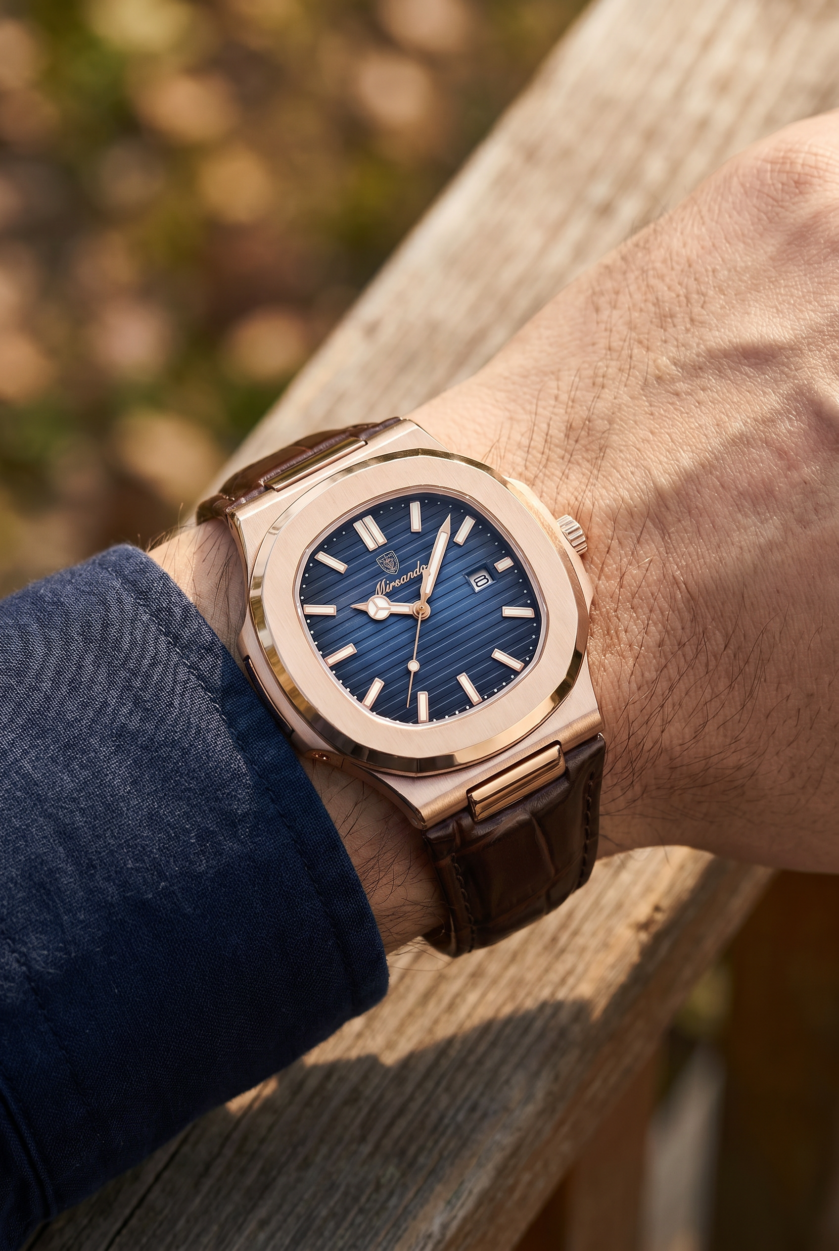 Lisbon Leather Watch Blue