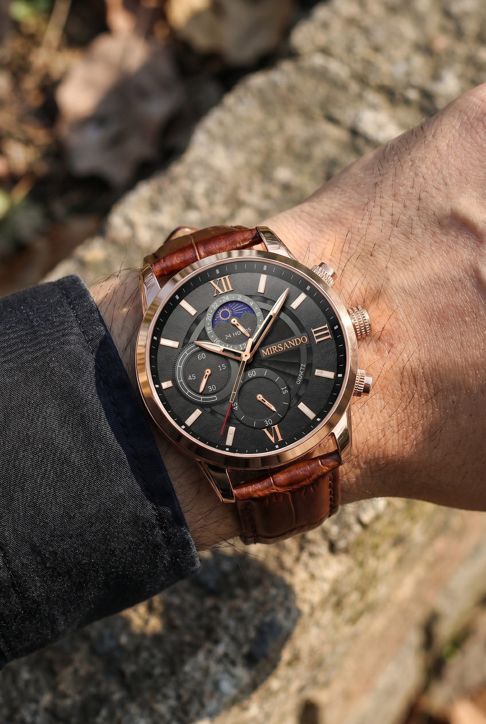 Lugano Classic Watch (Waterproof) Brown/Black