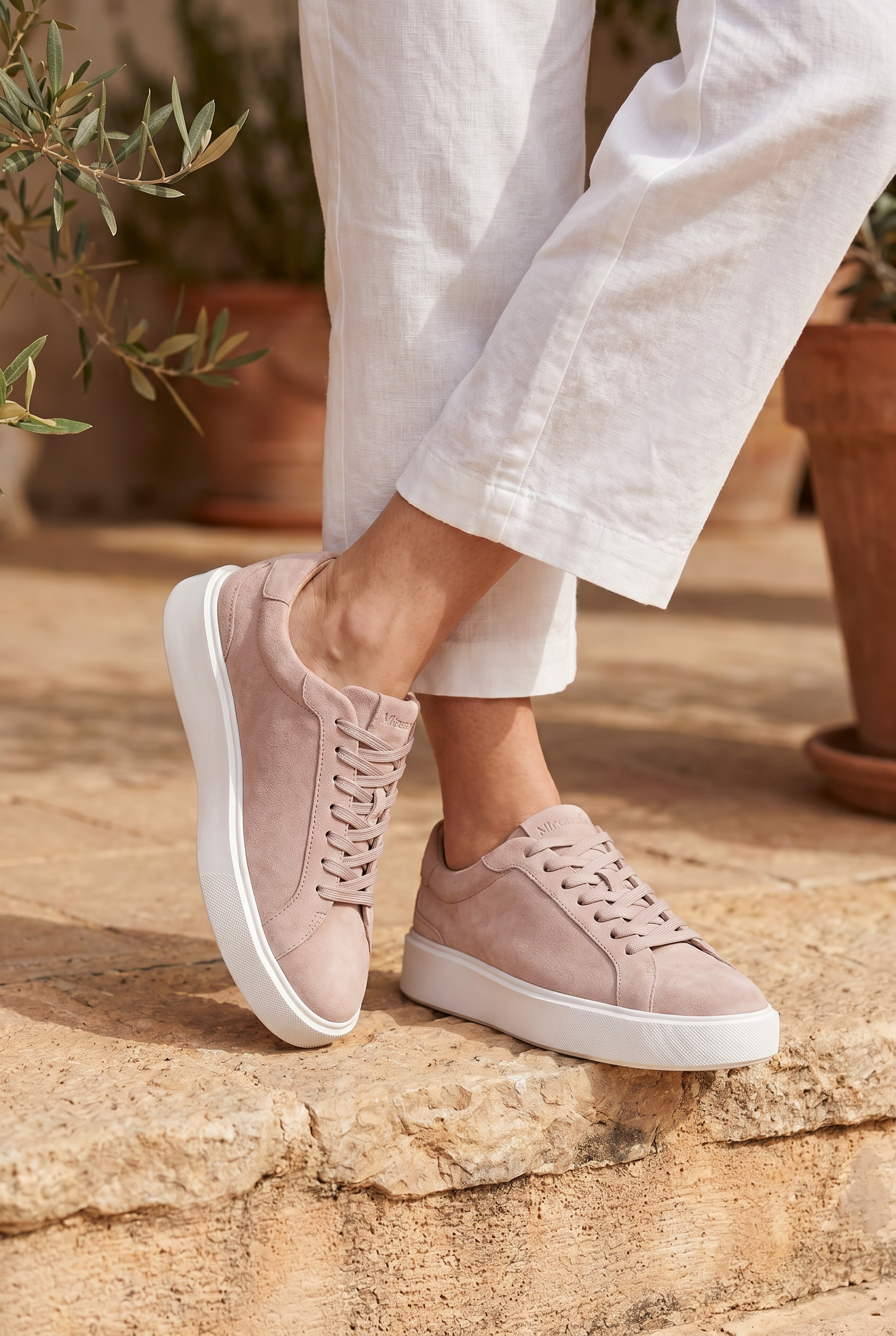 Mirsotrino Suede Trainer Taupe