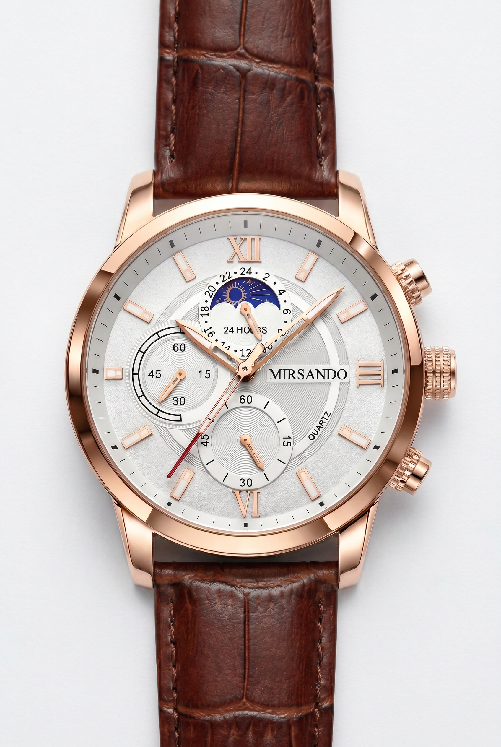 Lugano Classic Watch (Waterproof) Brown/White