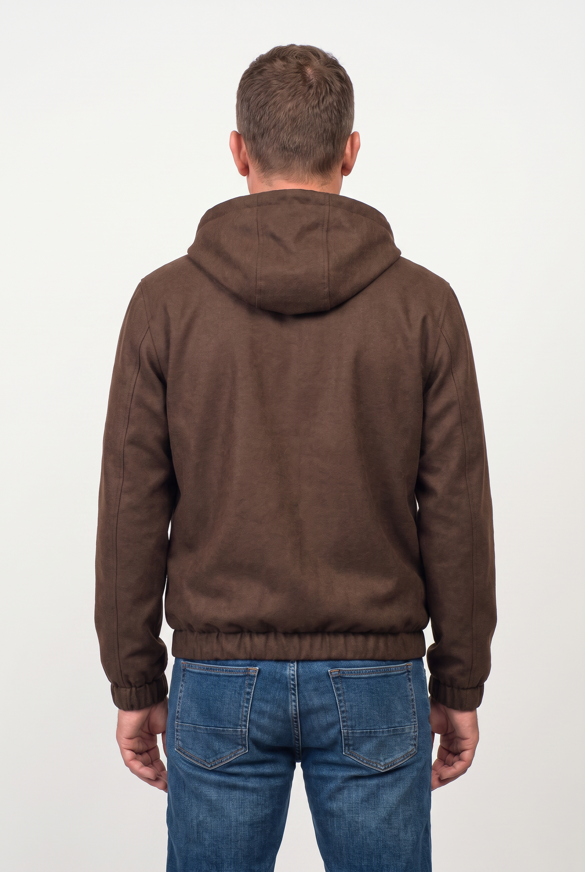 Reversible Hooded Wool City Jacket Black/Brown