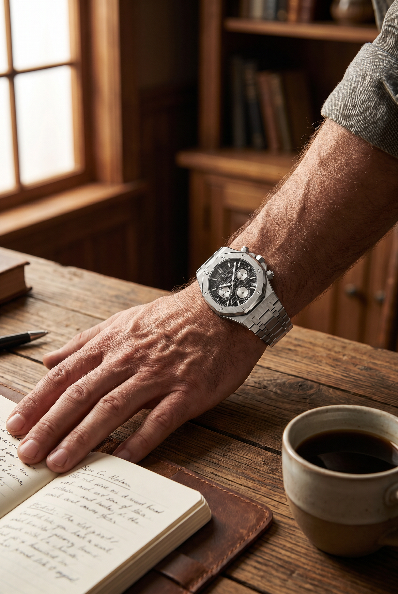Athens Chronograph Watch Black