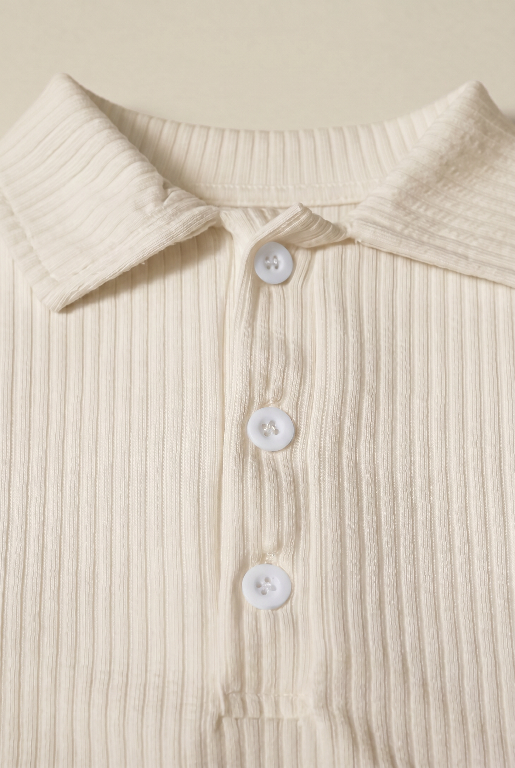 Marcello™ Ribbed Polo Beige