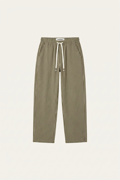 Raffaele™ Pinstripe Linen Pants Olive