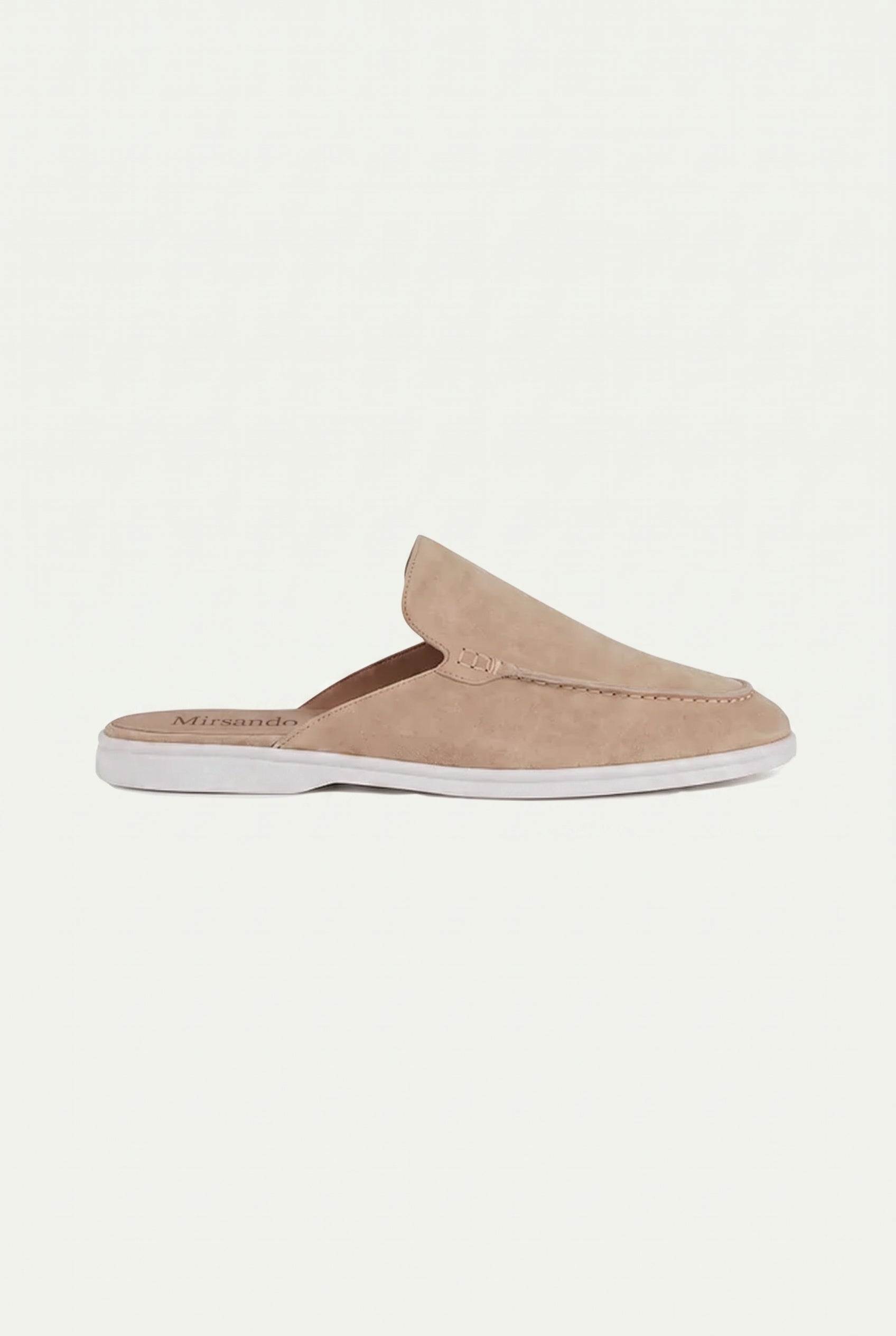 Yacht Loafer Suede Mule Beige