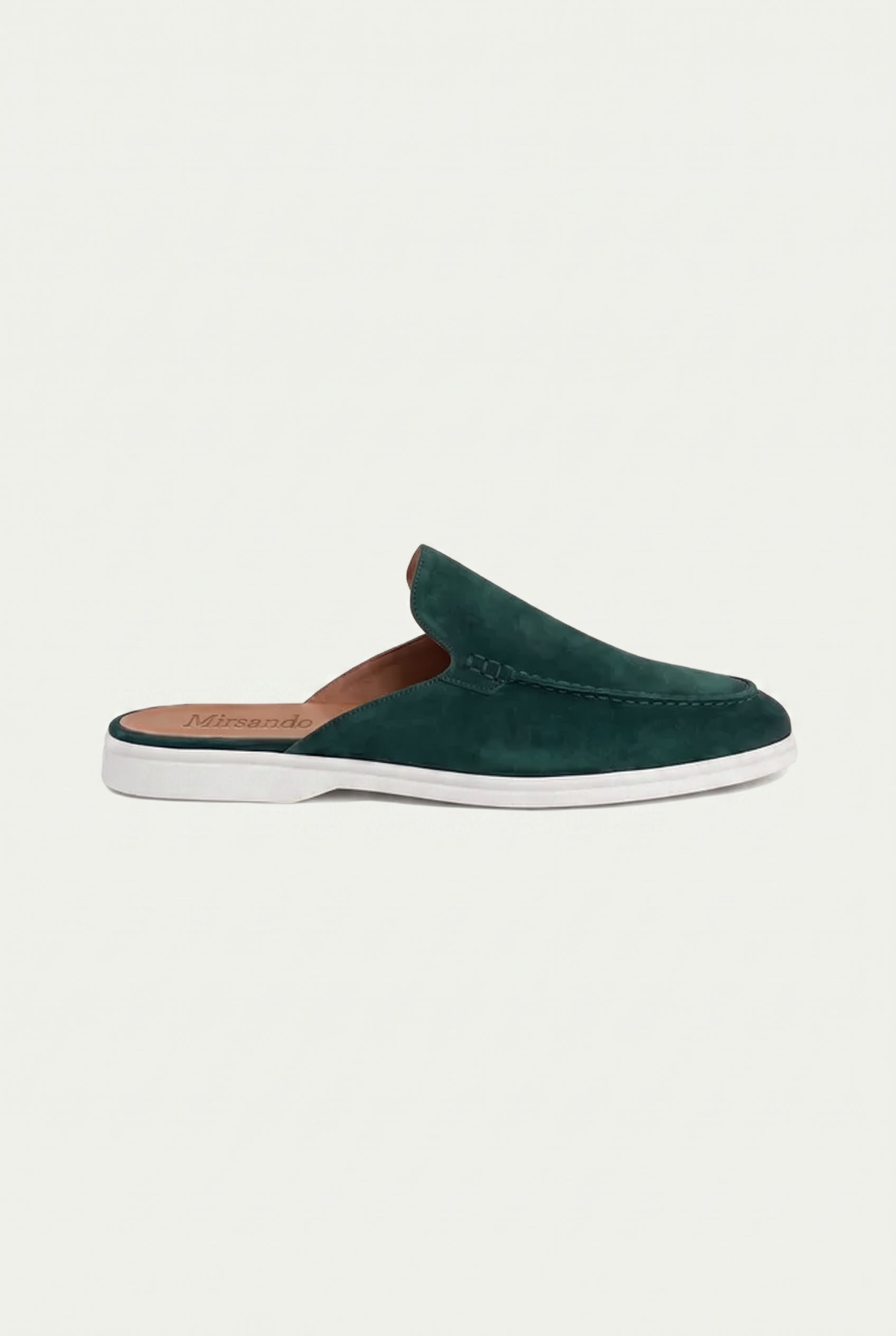Yacht Loafer Suede Mule Forest Green