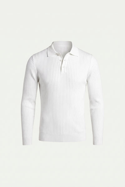 Marcello™ Ribbed Polo White