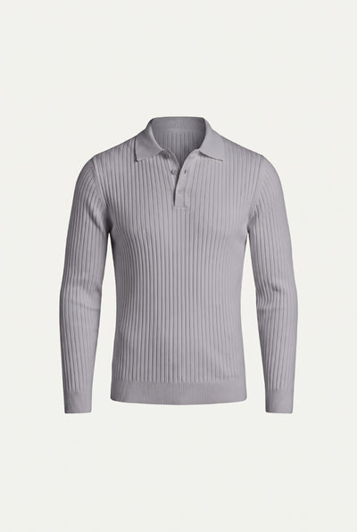 Marcello™ Ribbed Polo Grey