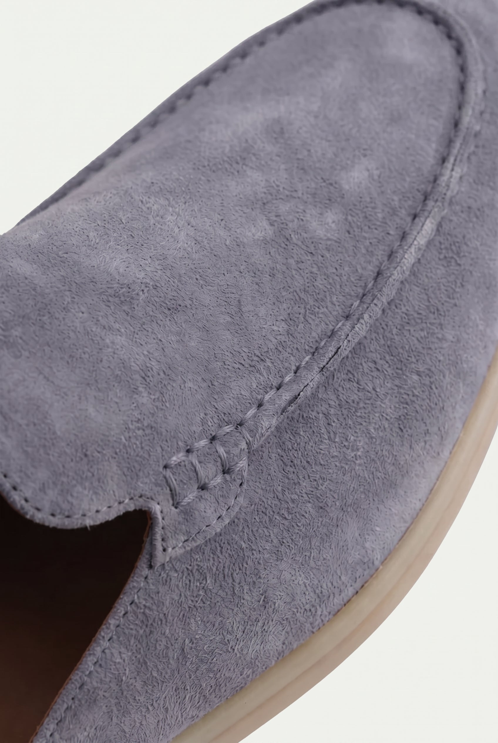Yacht Loafer Suede Mule Baby Blue