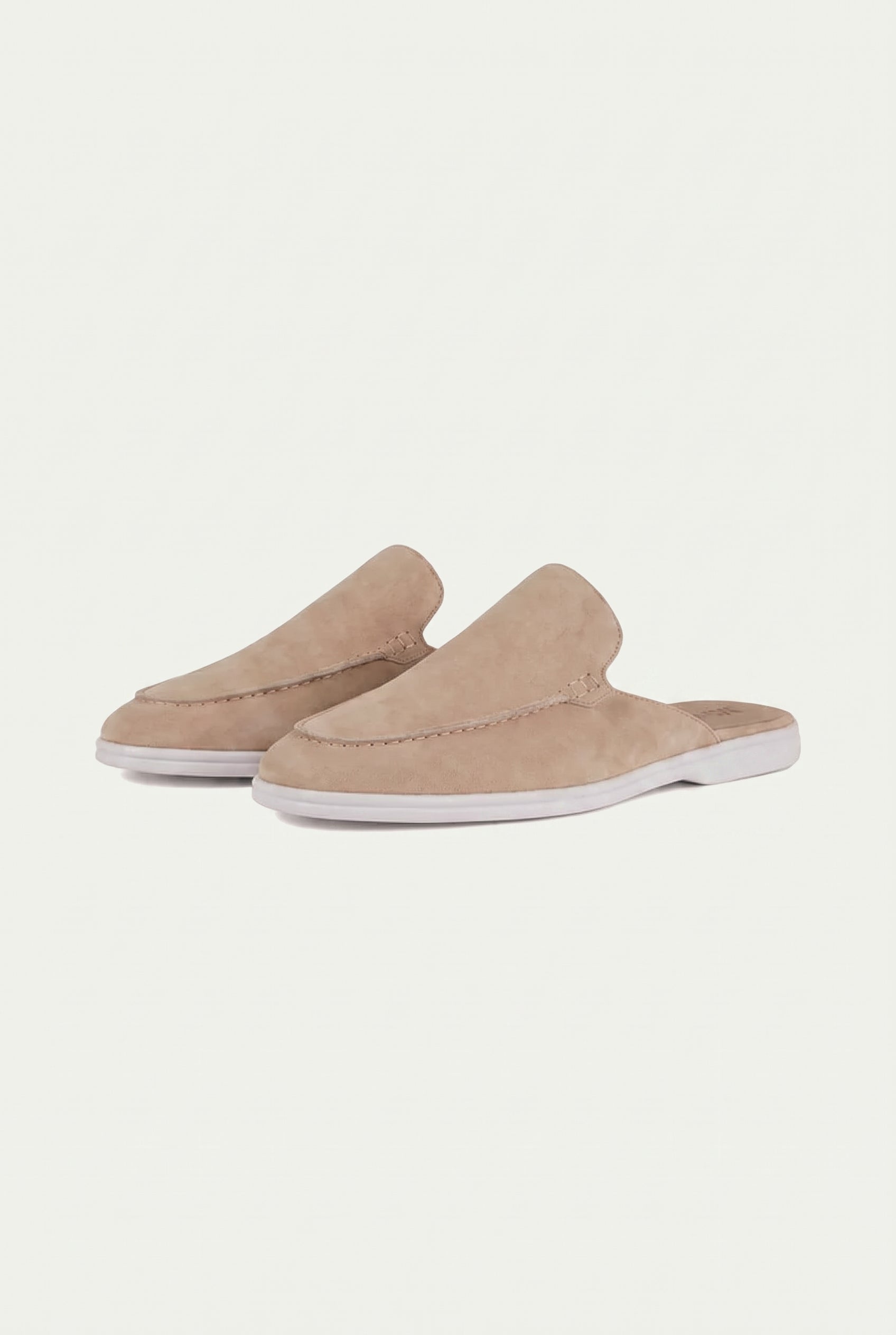 Yacht Loafer Suede Mule Beige