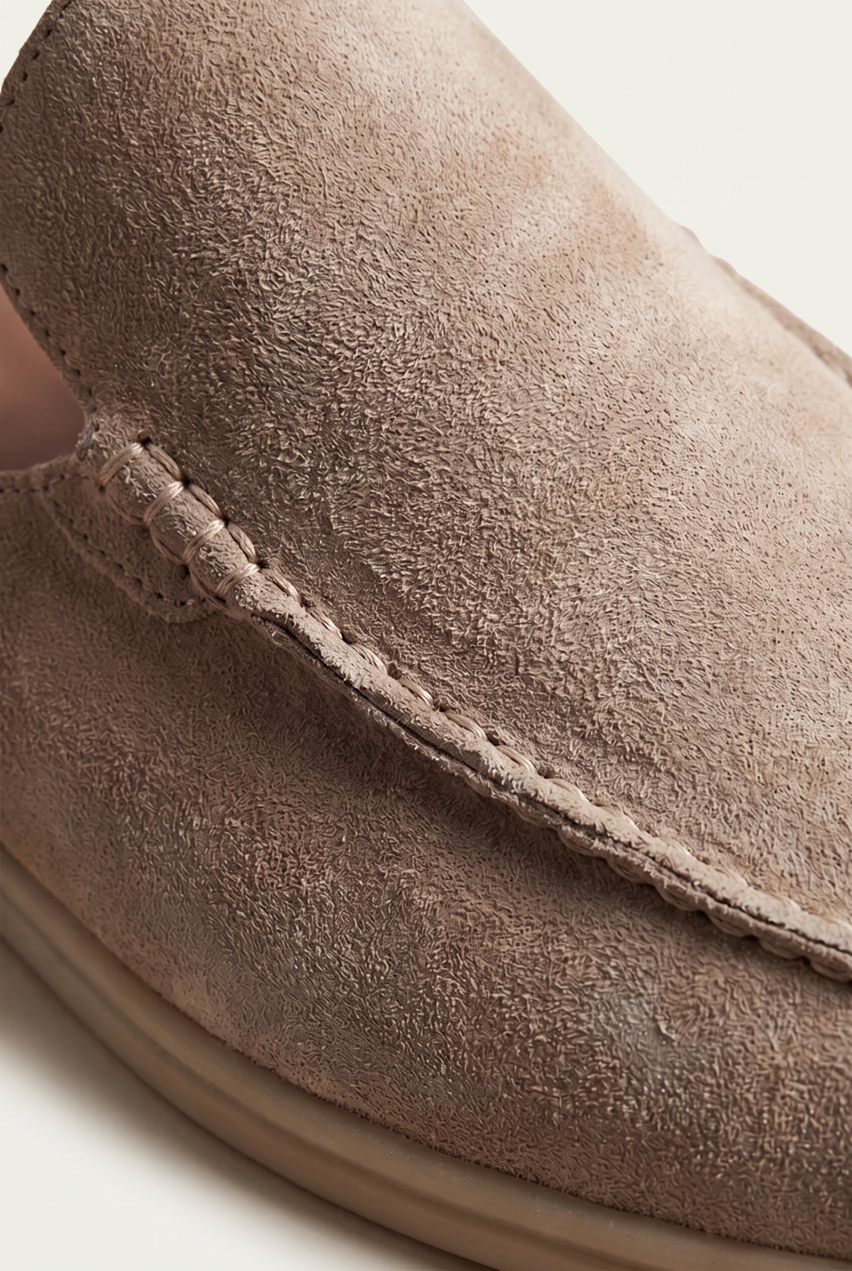 Yacht Loafer Suede Mule Dark Beige