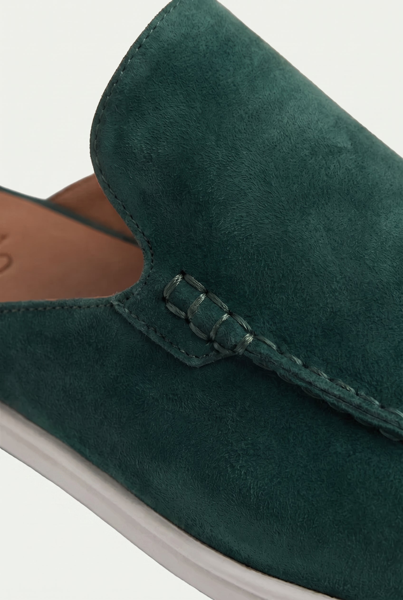 Yacht Loafer Suede Mule Forest Green