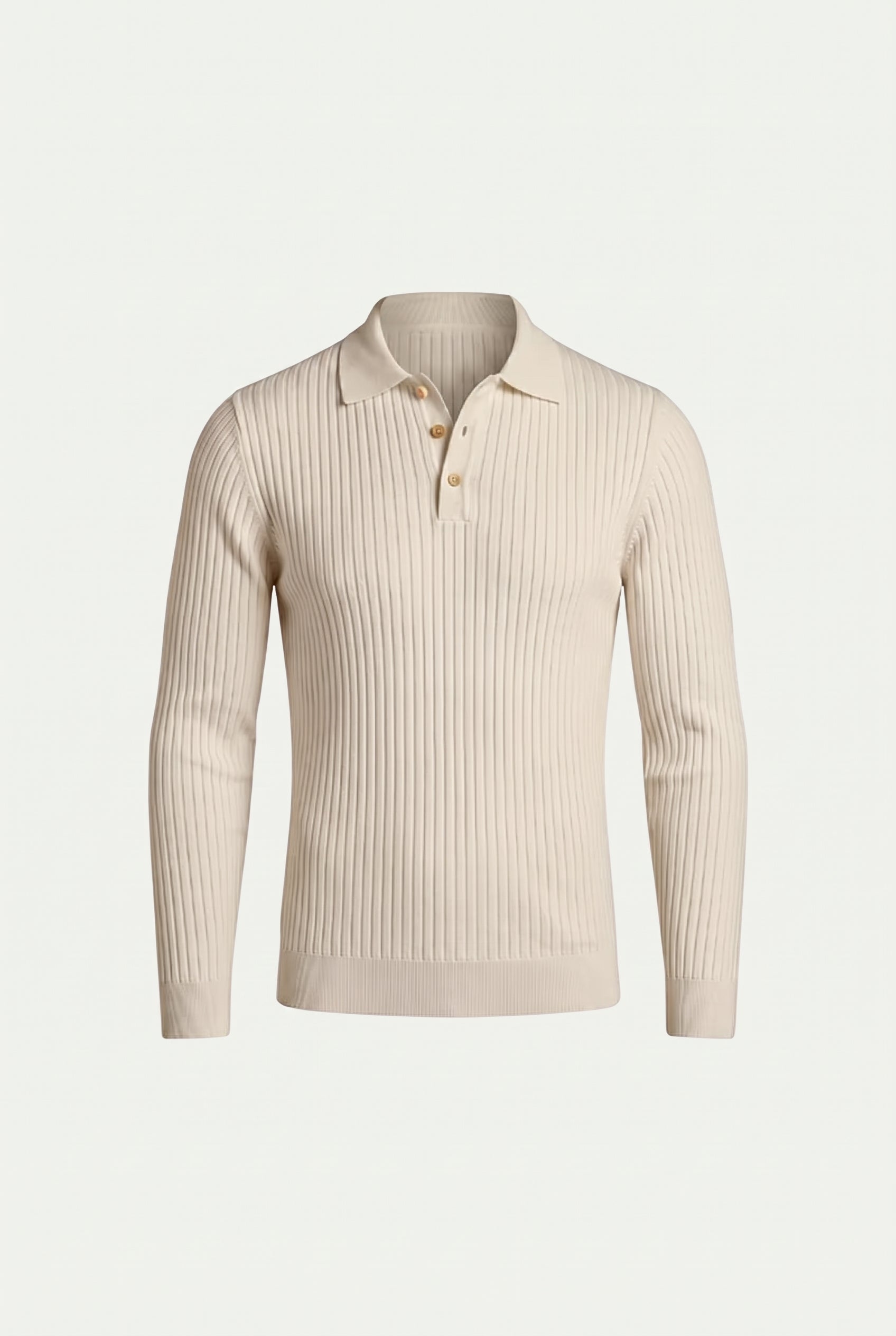 Marcello™ Ribbed Polo Beige