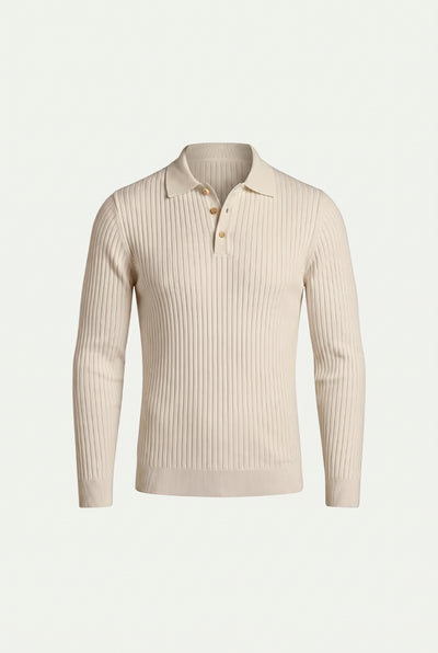 Marcello™ Ribbed Polo Beige