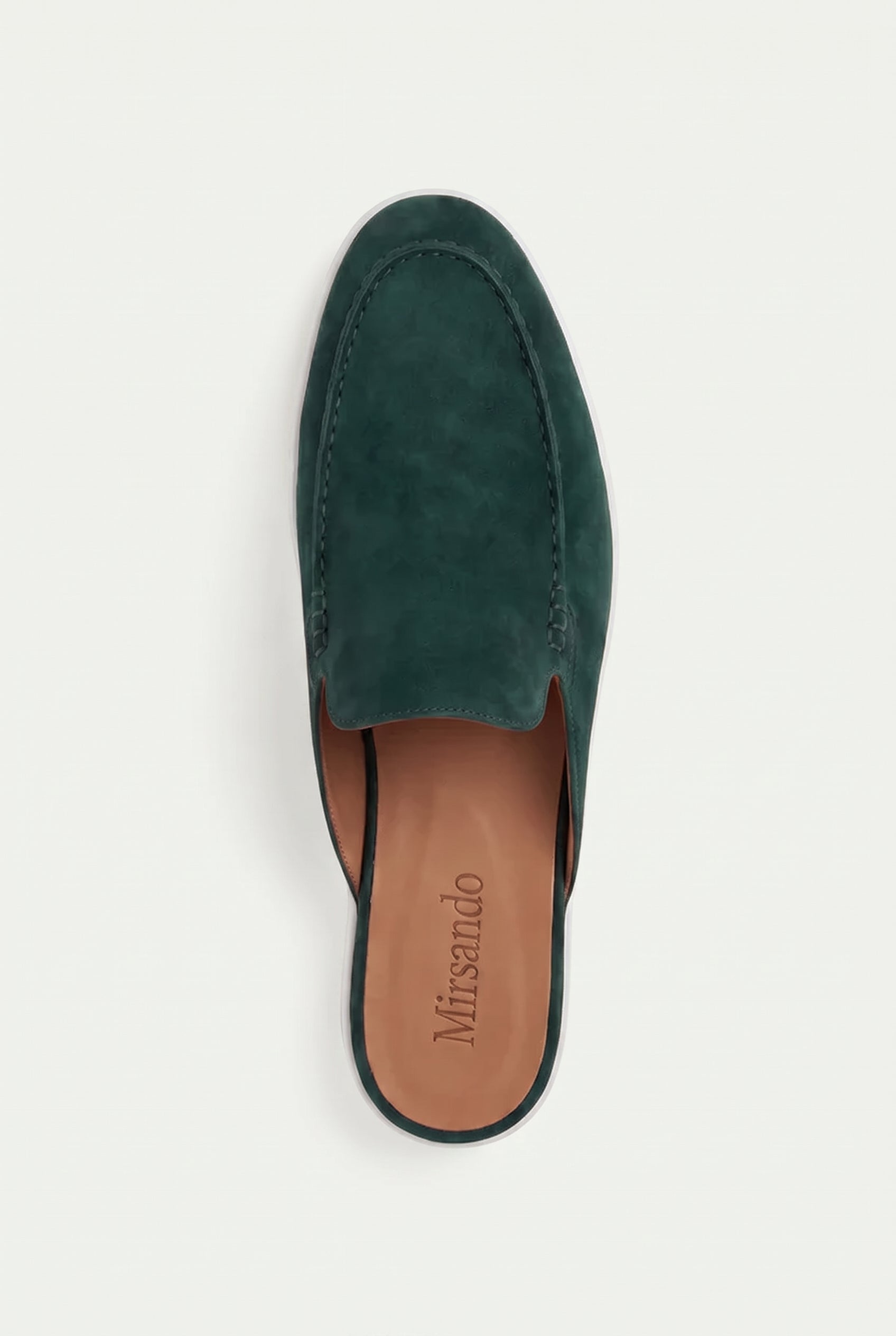 Yacht Loafer Suede Mule Forest Green