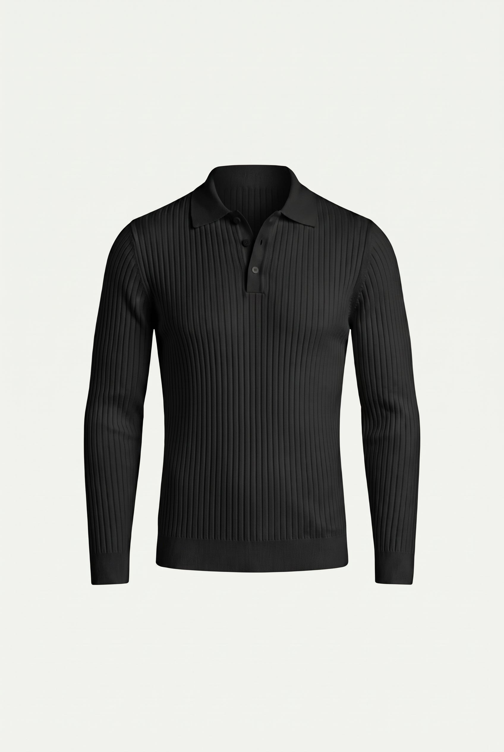 Marcello™ Ribbed Polo Black