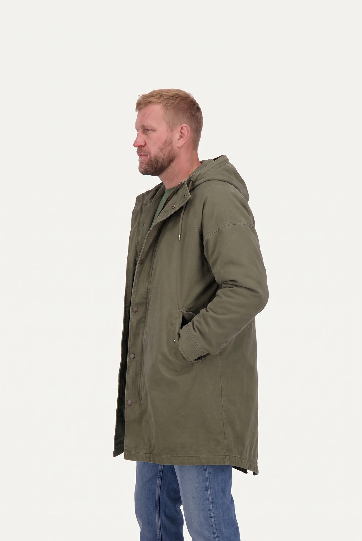 Mirsino Military Style Parka Olive